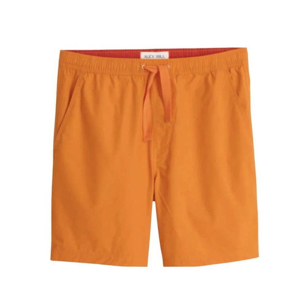Alex Mill Saturday Weekend Deck Shorts Orange Cotton Twill M